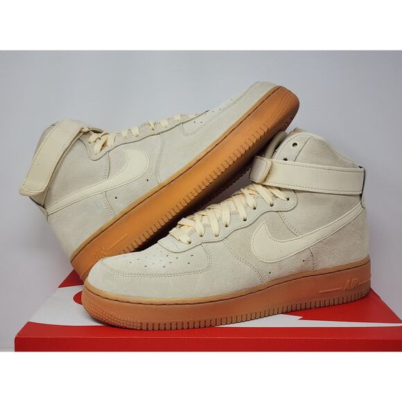 Nike Air Force 1 High '07 MUSLIN GUM AA1118-100 Size 10.5 WORN - Picture 1 of 8